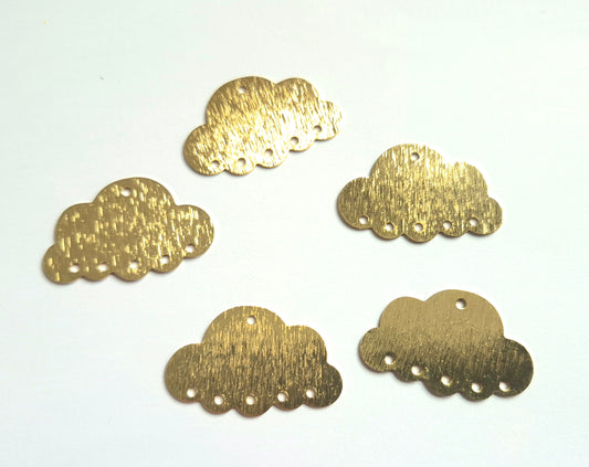 Gold plated cloud connector charm