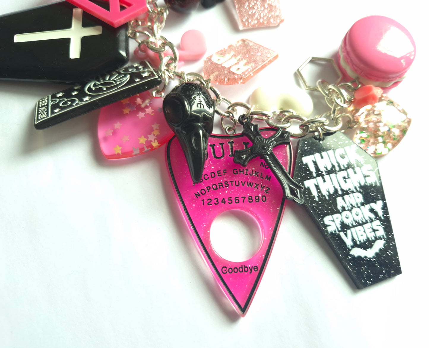 Loaded Charm Bracelet - Pink and Black - Thick Thighs