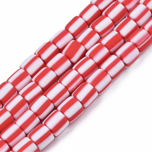 Clay beads - RED - Candy beads