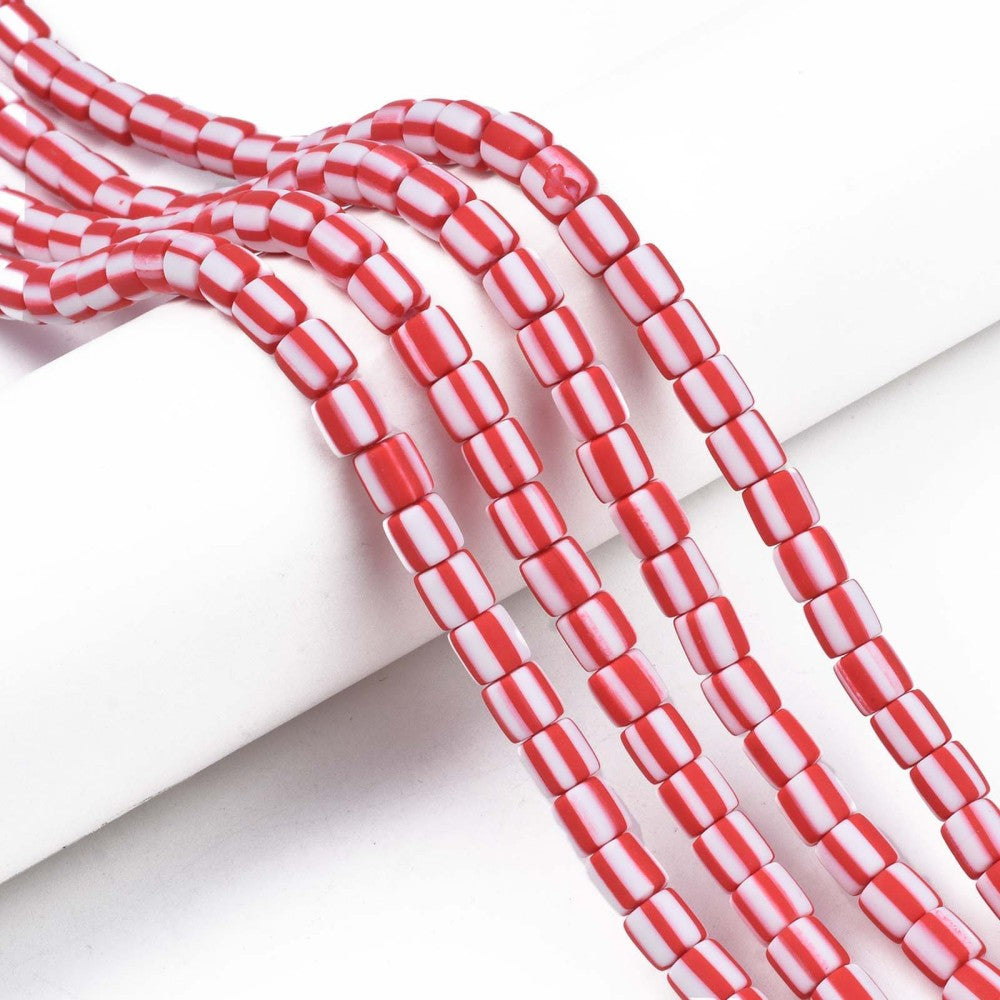 Clay beads - RED - Candy beads