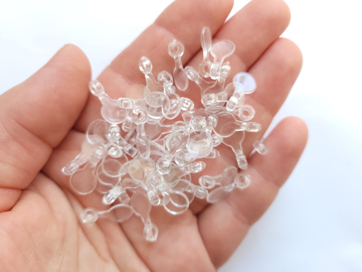 50pcs/100pcs/200pcs clear cabochon bail pads