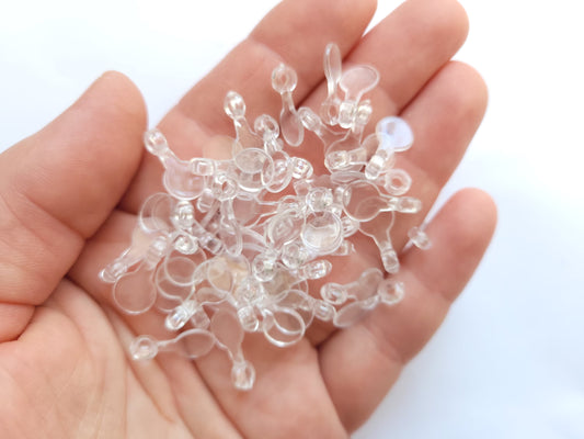 50pcs/100pcs/200pcs clear cabochon bail pads
