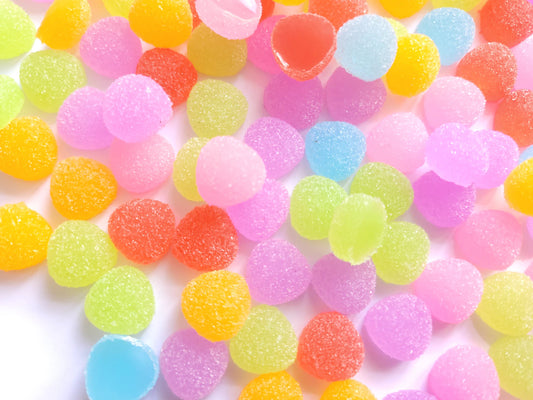 20 pieces Rainbow Jelly Sweet Cabochons - Candy Cabochons