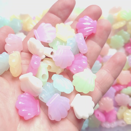 Shell beads - jelly style resin beads