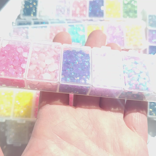 Diamante Rhinestone Bling Cabochon Kit - Half Pearl cabochon Kit - Worth over £16