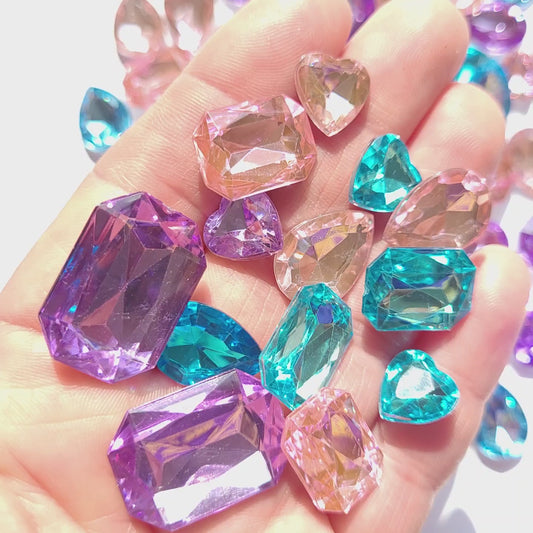 Pastel Bling Cabochons - Pinks & Blues