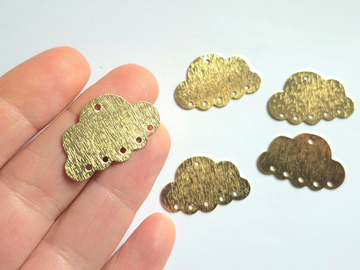 Gold plated cloud connector charm