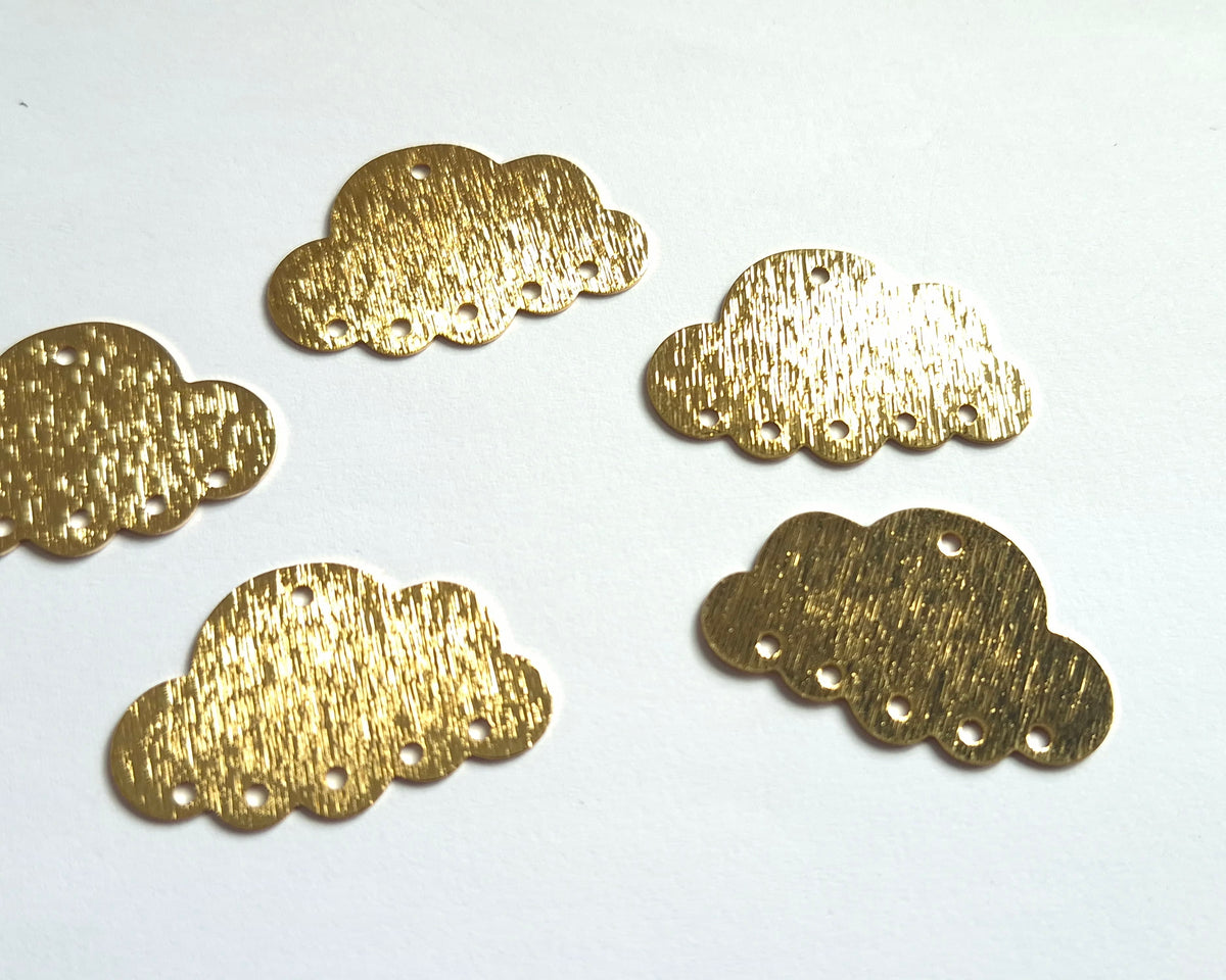 Gold plated cloud connector charm