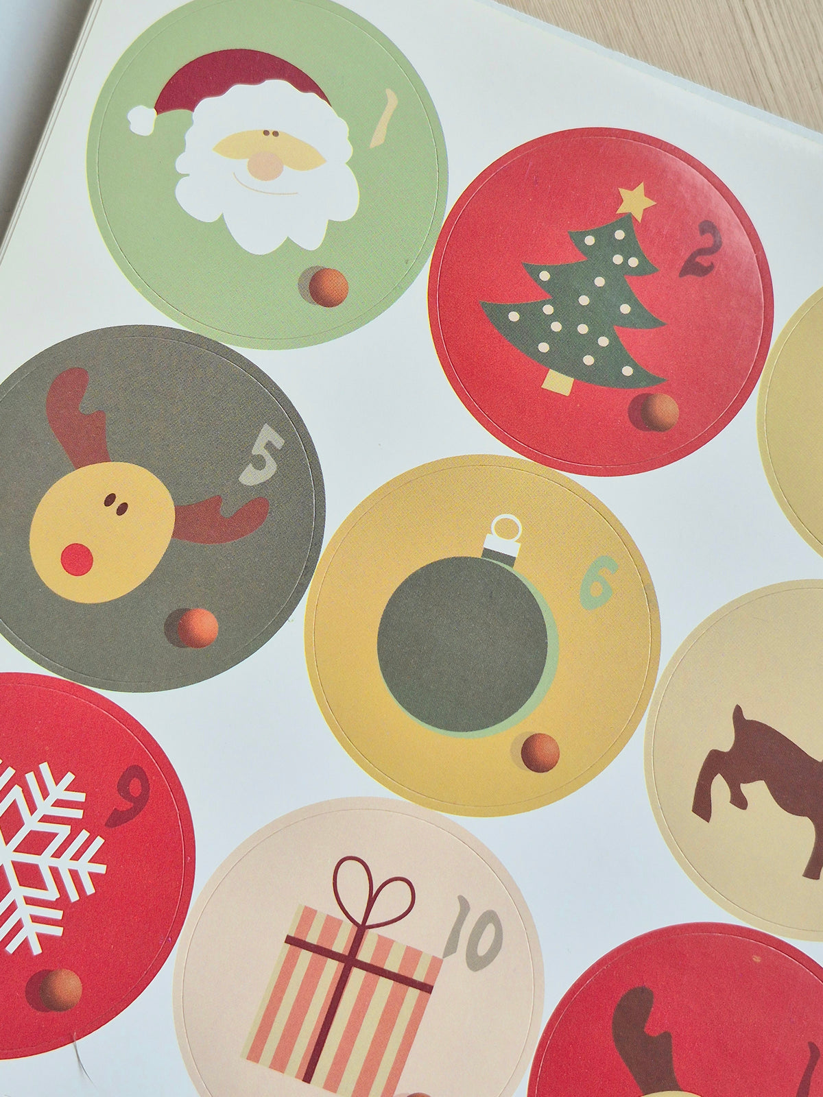 Advent calender Stickers 1-24