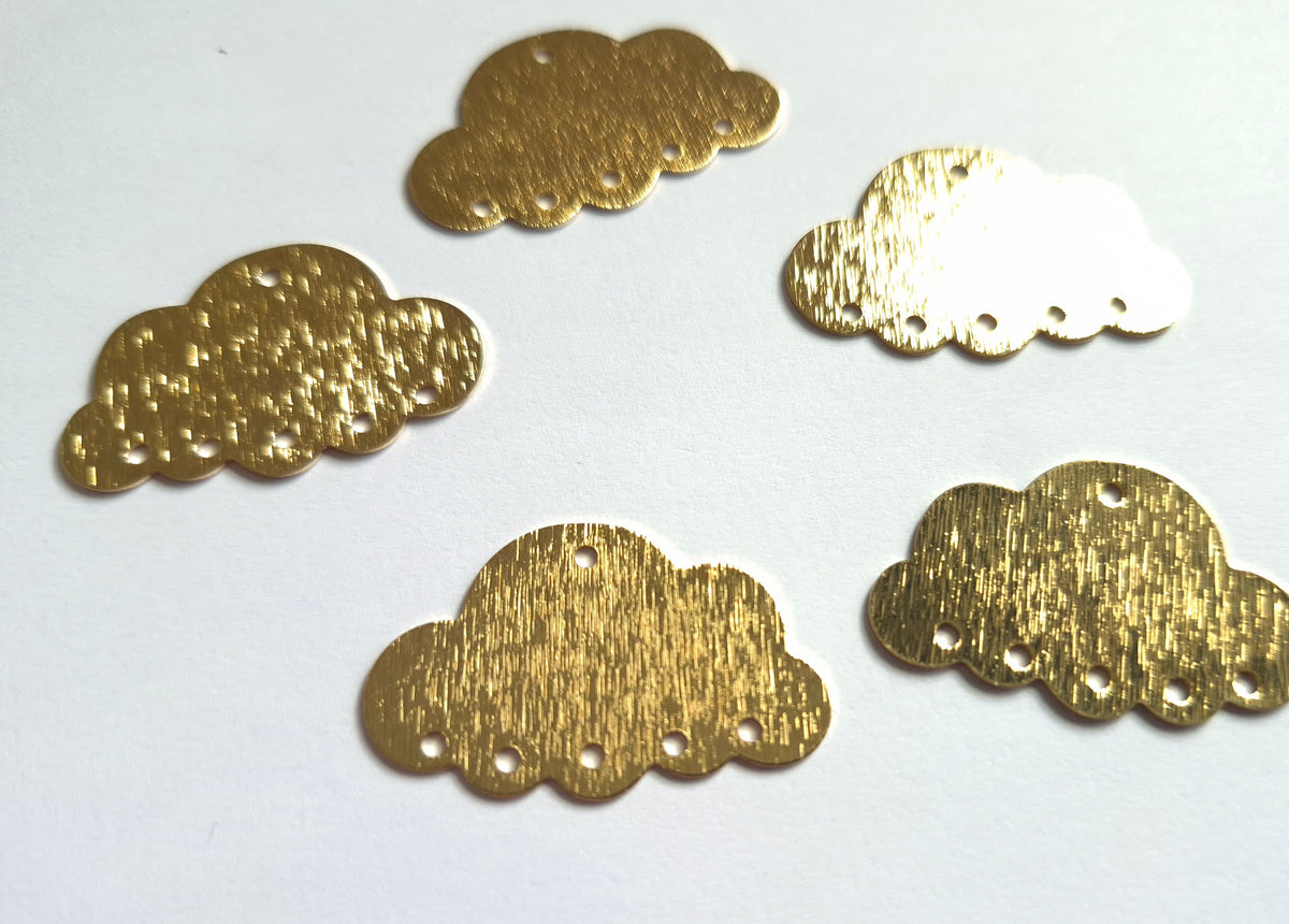 Gold plated cloud connector charm