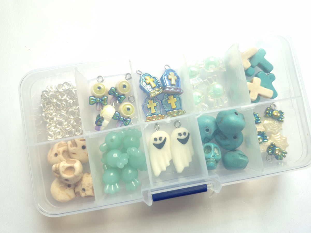 Blue halloween bead and charm kit