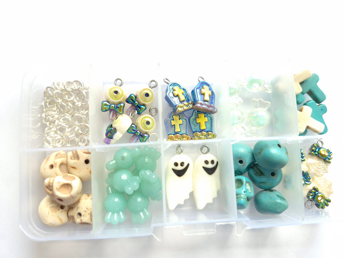 Blue halloween bead and charm kit